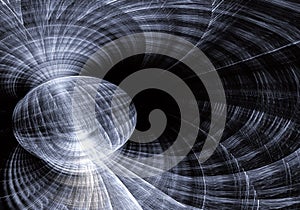 Abstract fractal patterns and shapes, 3D rendering