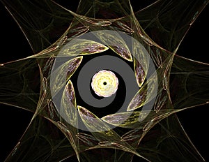 Abstract fractal patterns and shapes. Fractal texture for prints