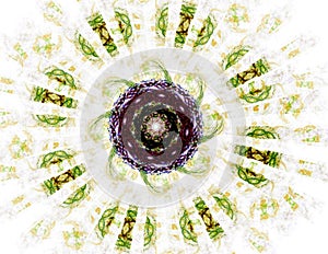 Abstract fractal patterns and shapes. Fractal texture for prints