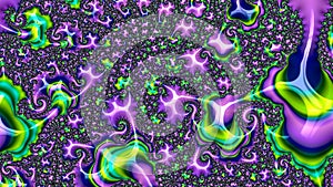 Abstract fractal patterns and shapes. Infinite universe . Dynamic flowing natural forms. Mystical spirals.