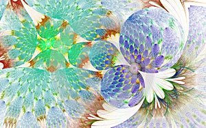 Abstract fractal patterns and shapes.Mysterious psychedelic relaxation pattern. Dynamic flowing natural forms. Sacred geometry.