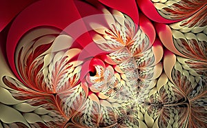 Abstract fractal patterns and shapes.Mysterious psychedelic relaxation pattern. Dynamic flowing natural forms. Sacred geometry.