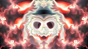 Abstract fractal psychedelic smoky owl