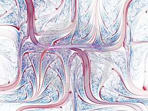 Abstract fractal ribbon pattern