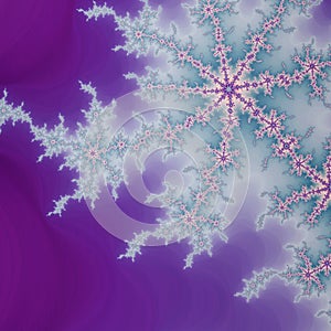 Abstract fractal snowflakes