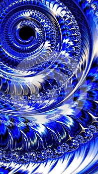 Abstract fractal spiral - digitally generated image