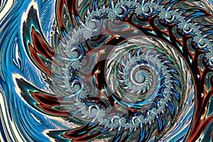 Abstract fractal spiral - digitally generated imageAbstract frac