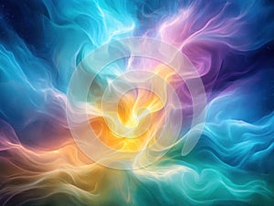 Abstract Fractals Infinite Bifurcating Choices in a Cosmic Realm, A Stunning Visualization of Interconnectedness and the Unfolding photo