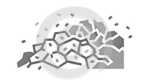 Abstract Fractured Geometric Pattern, Modern Texture, vector design Generative AI