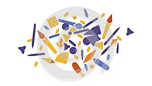 Abstract Fragmented Colorful Geometric Pieces, vector design Generative AI