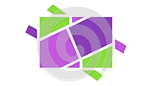 Abstract Fragmented Polygon Icon, Dynamic Geometric Design, vector design Generative AI