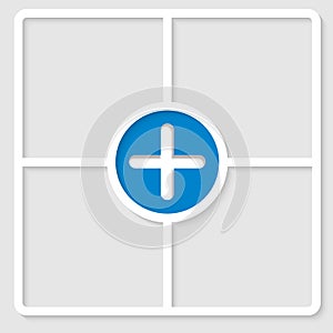 Abstract frame with plus