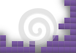 Abstract frame with purple squares