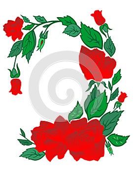 Abstract frame from roses