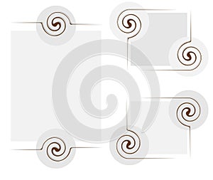 Abstract frame with twirl elements