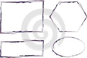 dark blue purple colorful decorative geometric abstract frames