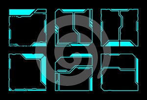 Abstract frames technology futuristic interface hud