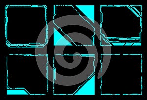 Abstract frames technology futuristic interface hud