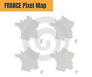 Abstract France Map with Dot Pixels Spot Modern Concept Design Isolated on White Background Vector illustration