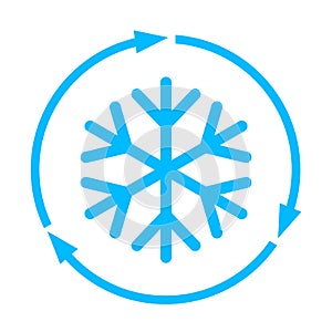 Abstract freezing vector flat icon photo