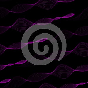 Abstract Fuchsia Lines Seamless Wave Pattern