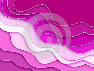 Abstract fuchsia, pink lines wave texture, banner background for web design card