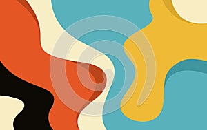 Abstract fun color pattern background. Vector liquid fluid colors pattern background design