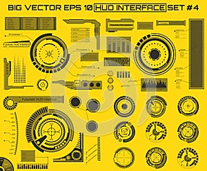 Abstract future, concept futuristic blue virtual graphic touch user interface HUD. For web, site, mobile applications isola