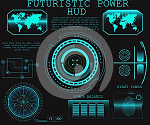 Abstract future, concept vector futuristic blue virtual graphic touch user interface HUD.