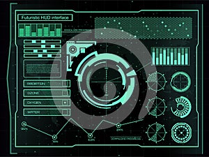 Abstract future, concept vector futuristic blue virtual graphic touch user interface HUD.