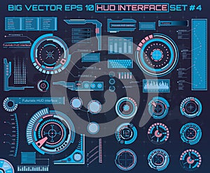 Abstract future, concept vector futuristic blue virtual graphic touch user interface HUD. For web, site, mobile