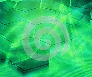 Abstract Future Science Green Background Texture