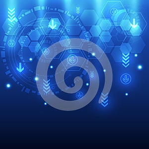 Abstract future technology design background, vector illustration