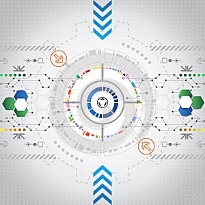 Abstract future technology design background, vector illustration