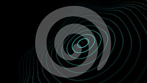 Abstract futuristic background. Big data visualization. Abstract background with a dynamic wave. 3d rendering