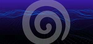 Abstract futuristic background. Big data visualization. Network connection. Data transfer. 3d rendering. Technology