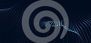 Abstract futuristic background. Big data visualization. Network connection. Data transfer. 3d rendering. Technology