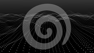 Abstract futuristic background. Big data visualization. Network connection. Data transfer. 3d rendering. Technology