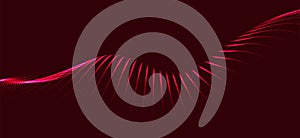 Abstract digital particle wave. Futuristic dotted wave. Technology background vector. Vector illustration