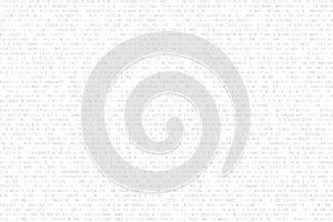 Abstract futuristic background from a black binary code on a white background. Web programming in design. Modern technologies