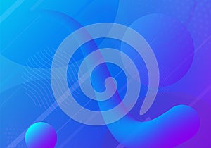 Abstract futuristic background with blue gradient. Curvy, wavy, fluid 3D form.