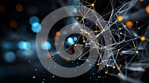 Abstract Digital Network Connection and Technology Background