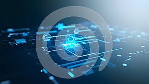 Futuristic Digital Interface and Technology Background