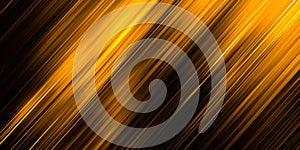 Abstract futuristic background. Orange and Yellow motion blur lines set against a black background