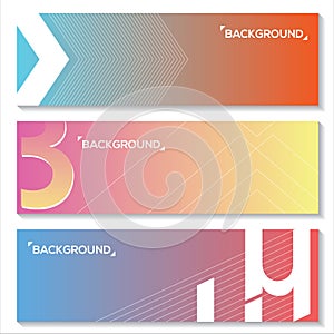 Abstract Futuristic Banner Collection of Three Vector Set