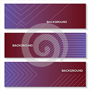 Abstract Futuristic Banner Collection of Three Vector Set