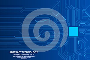 Abstract futuristic circuit board Illustration, Hi-tech digital technology concept. vector illustration