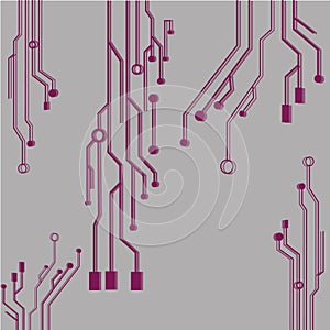 Abstract futuristic circuit board Illustration, high computer technology dark blue color background.