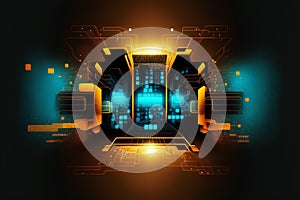 Abstract futuristic circuit high computer technology business background