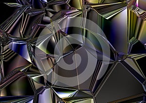 Abstract futuristic crystal metal